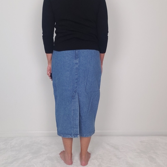 American Profile Midi Denim Skirt - Picture 8 of 13